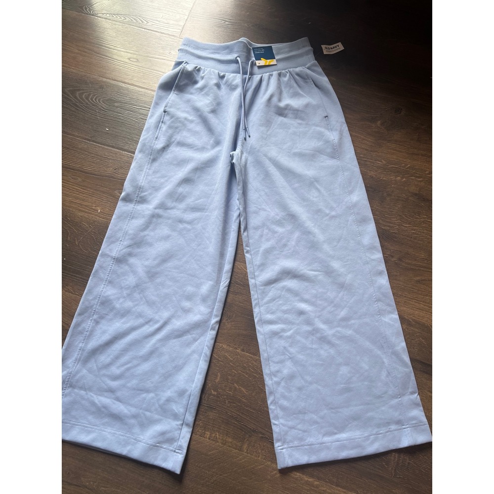 Old Navy Active Dynamic Fleece Wide Leg Pants Extra High Rise Blue Medium